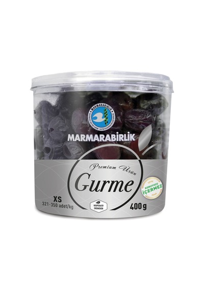 5 Adet Marmarabirlik Doğal Siyah Zeytin Gurme Xs 321-350 400g