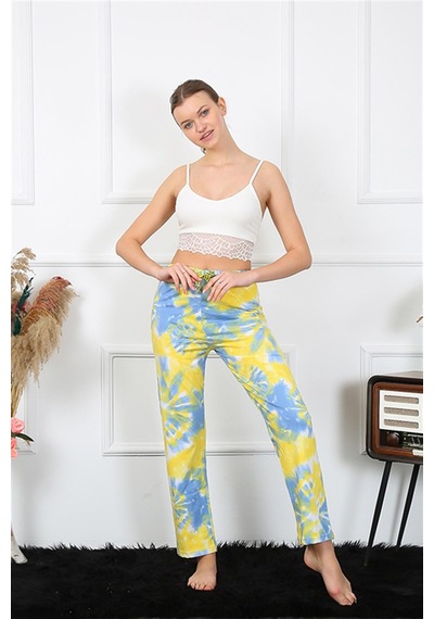 Akbeniz Kadın Pamuklu Alt Pijama 27466 - M Sarı