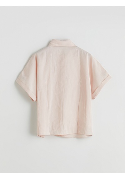 Lcw Vision Pembe Oversize Modal Karışımlı Kadın Gömlek