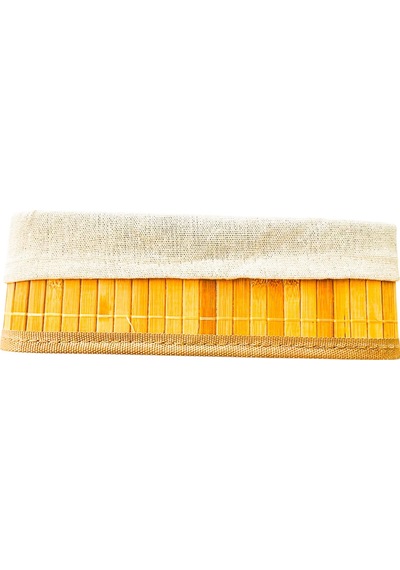 Bitki Tasarımı Düzenleyici Bambu Mutfak Banyo Salon Katlanır Sepet Açık Bej