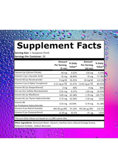 2'li Gelişim Paketi - Çocuklar İçin Multivitamin & Kalsiyum Şurubu 150 Ml X2 - Çinko Ve C Vitaminli
