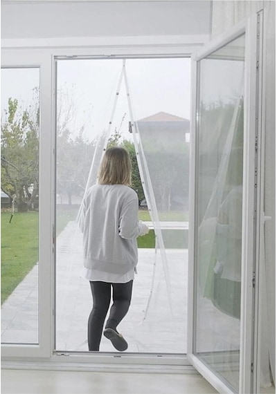 Mıknatıslı Kapı Sinekliği 90x210 Cm Raptiye Ve Cırt Bant 90 X 210 Mıknatıslı Tül