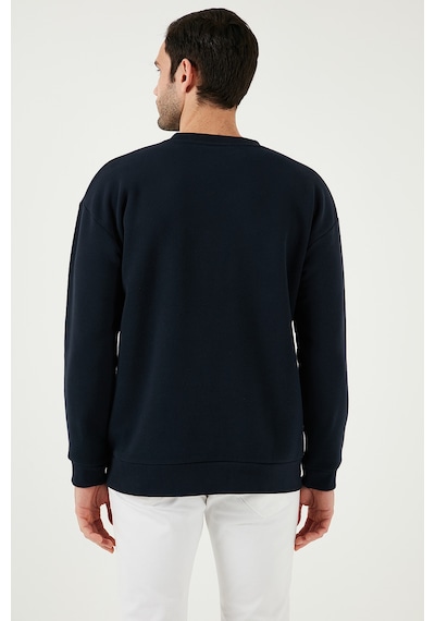 Buratti Pamuk Karışımlı Regular Fit Bisiklet Yaka Erkek Sweat 5905468S Indigo