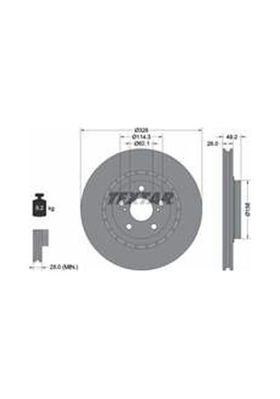 Fren Dısk On Lexus Nx Rx 14- / Toyota Alphard 18- / Rav4 12-15 / Hıghlander 07-