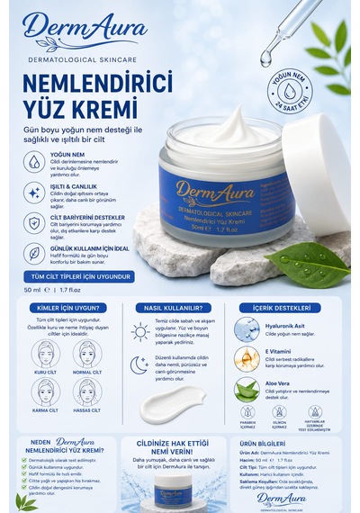 Dermaura Nemlendirici Yüz Kremi 50 ML