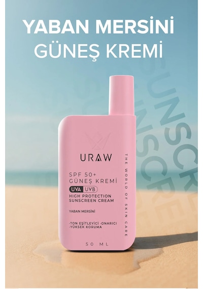 Uraw Pink Touch Blueberry Ton Eşitleyici Güneş Kremi SPF50+ 50 ML