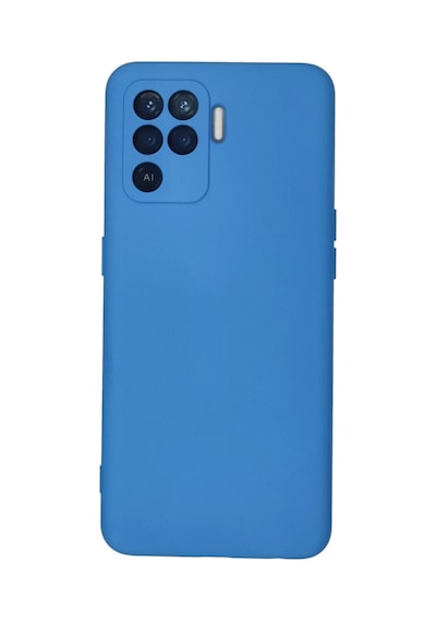 Oppo Reno 5 Lite Uyumlu Kılıf Nano İçi Kadife Silikon - Mavi