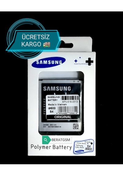 Samsung Uyumlu Galaxy S4 Batarya Pil S4 İ9500 Batarya 2600Mah