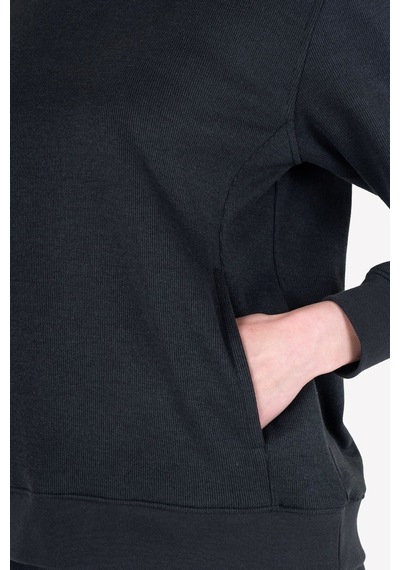 Lescon Siyah Kadın Kapüşonlu Sweatshirt 23n-2108