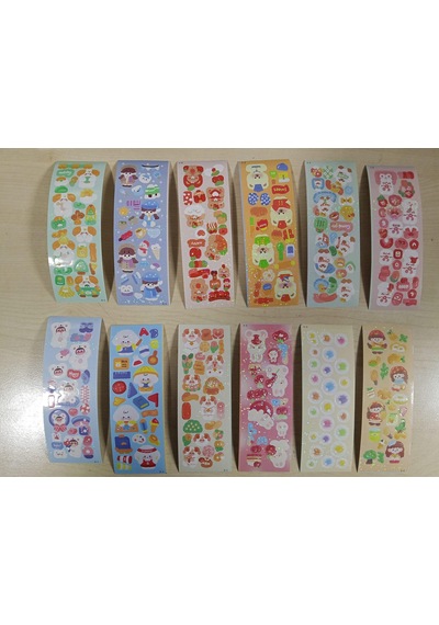 5 Adet 12 Cm X 4 Cm Çıkartma Lazer Sticker Seti Defter Telefon Süsü Çok Renkli