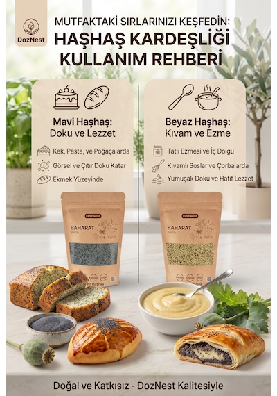 Doznest Haşhaş Kardeşliği: Mavi Haşhaş 500 Gr Ve Beyaz Haşhaş 500 Gr