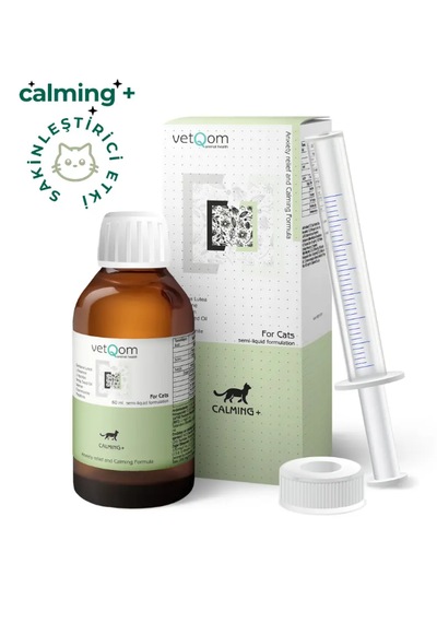 Vetqom Calming+ Kedi İçin Anti-stres, Yolculuk & Veteriner Korkusu Yatıştırıcı Damla