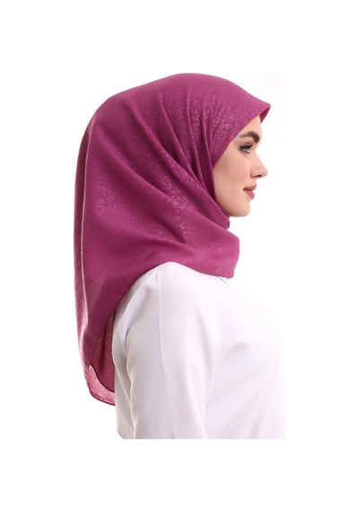 Kofra Desenli Baş Örtü - Fuşya