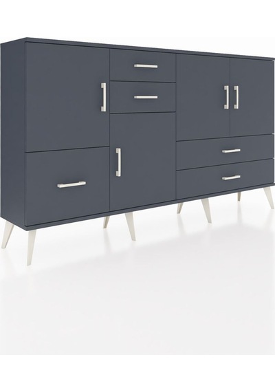 Arges Konsol 4 Raflı 5 Çekmeceli 4 Kapaklı 176x30x99 Antrasit-antrasit Antrasit - Antrasit Arges Konsol 4 Raflı 5 Çekmeceli 4 Kapaklı 176x30x99 Antrasit-antrasit Antrasit - Antrasit