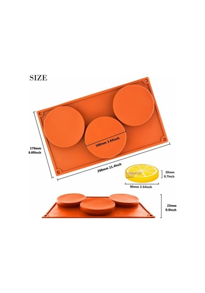 Silikon 10cm X 3lü Yuvarlak Tart&kek Epoksi Için Bardak Altı Kalıbı Kahverengi