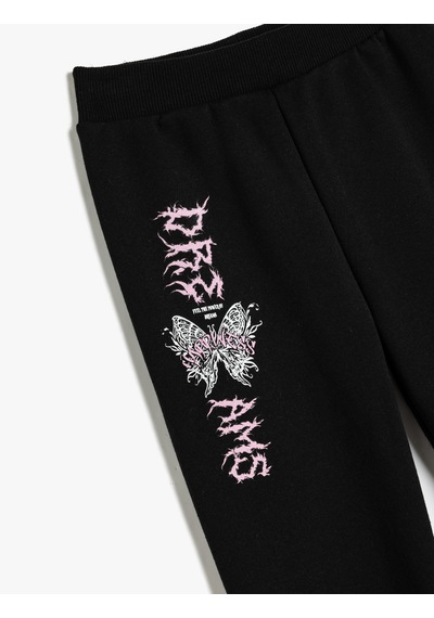 Koton Jogger Eşofman Altı Kelebek Baskılı Beli Lastikli Siyah 5wkg40103ak Siyah Koton Jogger Eşofman Altı Kelebek Baskılı Beli Lastikli Siyah 5wkg40103ak Siyah