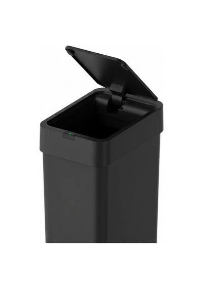 Sensörlü Çöp Kovası Plastik Slim 9 Lt Siyah+ Duvara Asılabilir Siyah Silikon Klozet Fırçası