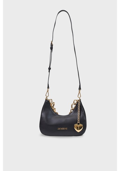 Love Moschino Logolu Zincir Detaylı Çıkarılabilir Askılı Çanta Bayan Çanta Jc4161pp1pl1400a Siyah