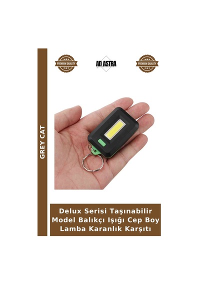 Delux Serisi Taşınabilir Model Balıkçı Işığı Cep Boy Lamba Karanlık Karşıtı Beyaz