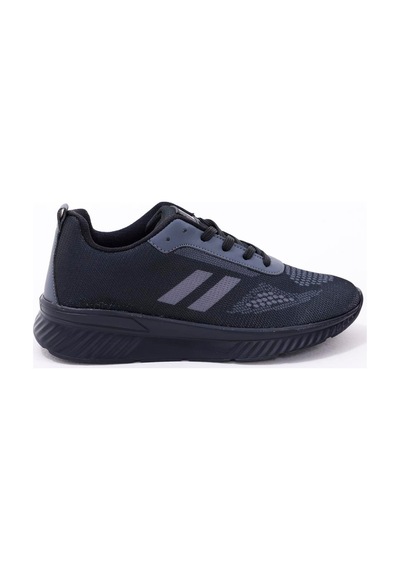 Dijital Baskılı Unisex Siyah Sneaker - Füme Desenli Günlük Ayakkabı Siyah-füme