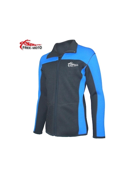Free - Moto Free-Moto Motorsikletçi Neopren Mavi Polo Mont