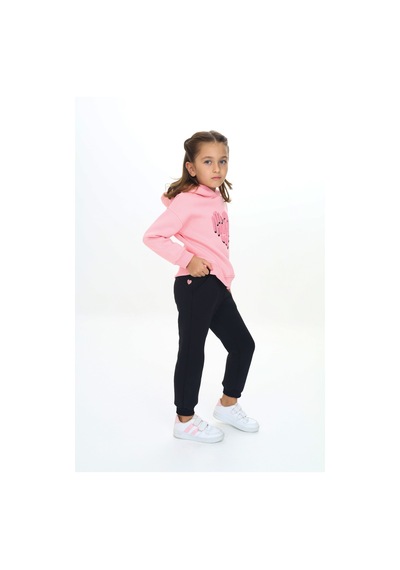 Toontoy Kids Toontoy Kız Çocuk 2'li Takım Baskılı Kapüşonlu Sweatshirt & Beli Paçası Lastikli Jogger Eşofman Altı - Renk Bloklu & 3 İplik Şardonlu Pembe Toontoy Kids Toontoy Kız Çocuk 2'li Takım Baskılı Kapüşonlu Sweatshirt & Beli Paçası Lastikli Jogger Eşofman Altı - Renk Bloklu & 3 İplik Şardonlu Pembe