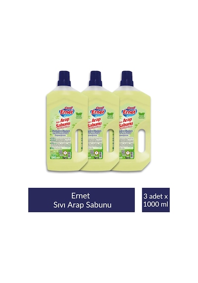 Ernet Sıvı Arap Sabunu 1 Lt X 3 Adet Tekli
