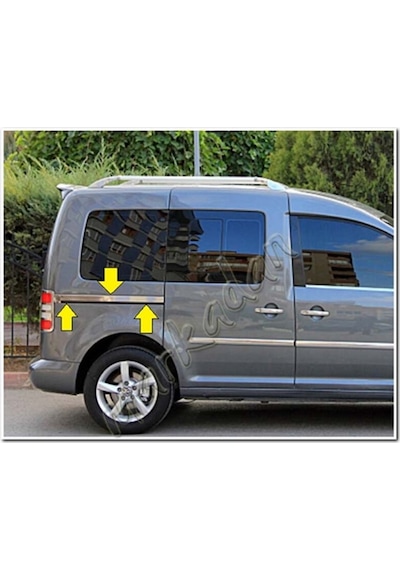 Vw Caddy Krom Sürgülü Kapı Çıtası 2015-2020 2 Parça Paslanmaz Çel