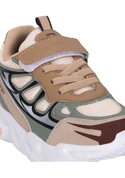 Slazenger Kafka P Unisex Çocuk Cırt Cırtlı Bej / Kahve Günlük Spor Ayakkabısı Bej - Kahverengi