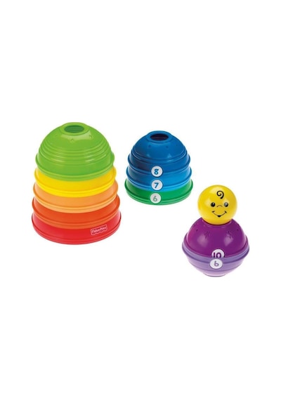 Fisher Price Numaralı Kaplar, İç İçe Geçebilir 10 Renkli Kap, 5 T
