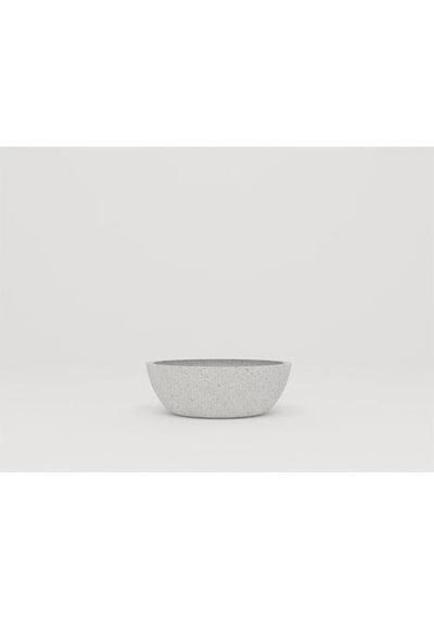Nuano Consept Viola Serisi Yuvarlak Saksı Beyaz 30x25x8