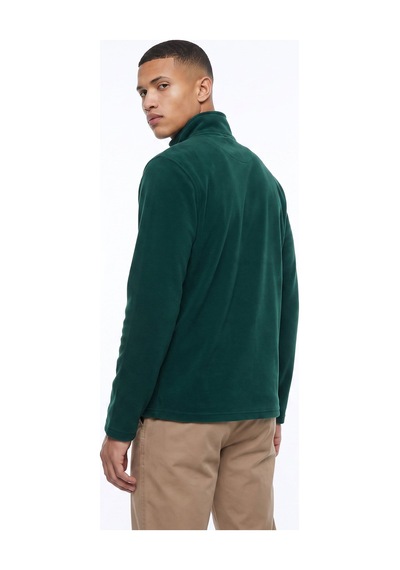 Discovery Expedition D5wm-swt3300 Yeşil Fermuarlı Basic Erkek Polar Sweatshırt Koyu Yeşil