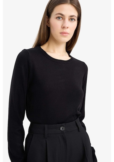 Defacto Regular Fit Bisiklet Yaka Triko Kazak F7091AZ20AU