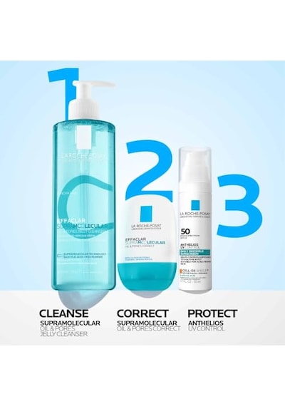 La Roche-posay Effaclar Supramolecular Karma Ve Yağlı Ciltler İçin Gözenek Karşıtı Yüz Temizleme Jeli 400 Mililitre
