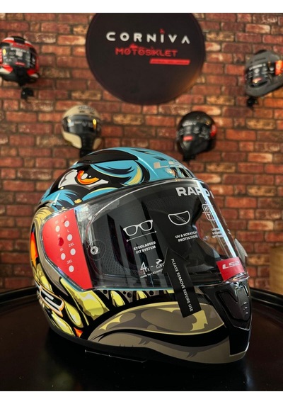 Rapıd 2 Neo Mavi-mor Kask Siyah