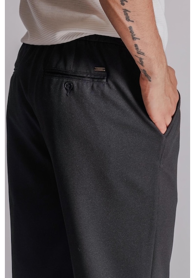 Braccas Erkek Yandan Cepli Beli Lastikli Relaxed Fit Jogger Pantolon Siyah Siyah