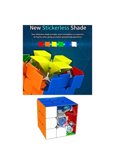 Moyu Meilong 3x3 Manyetik Bloklar 3m - Mıknatıslı Standlı Tornavidalı Stickersız Akıl Zeka Rübik Küp