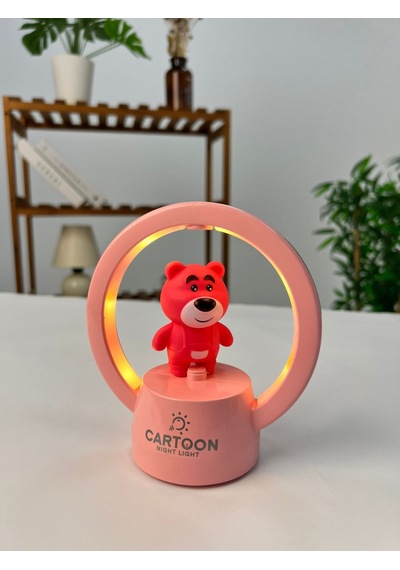 Favora Masa Üstü Ayıcık Çocuk Lambası Pembe