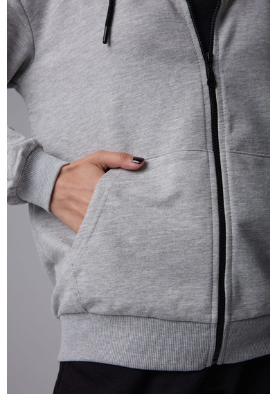 Defys Defy S Kadın Oversize Kapüşonlu Fermuarlı Cepli Sweatshirt Gri Melanj - 527346818 Gri Melanj Defys Defy S Kadın Oversize Kapüşonlu Fermuarlı Cepli Sweatshirt Gri Melanj - 527346818 Gri Melanj