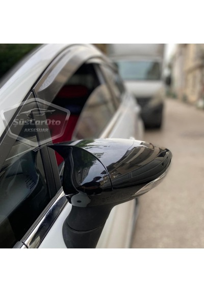 ŞüsCarOto Ford Fiesta 2008-2017 Batman Yarasa Ayna Kapağı Piano Black ABS Plastik (00)