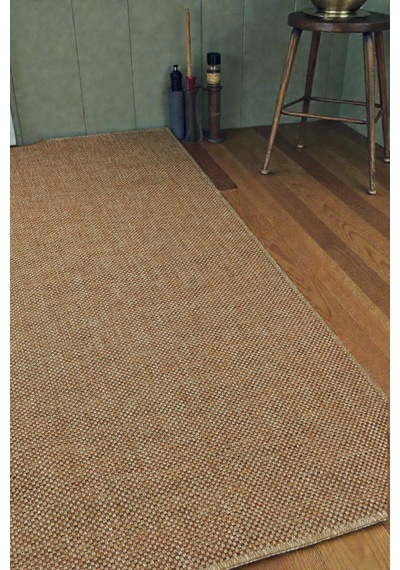 Doğal Jüt Görünümlü Dokuma Kilim Kaymaz Taban, Modern & İskandinav Stil Çok Renkli Çok Renkli