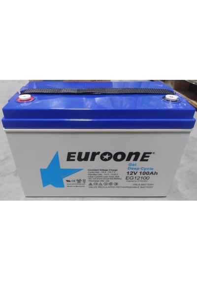 Ayt Euroone Eg12100 12 Volt 100 Amper Deep Cycle Jel Akü Yeni Tarihli Taze Akü