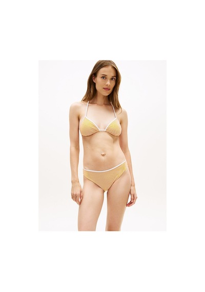Tommy Hilfiger Kadın Triangle Bikini Üstü-16081 Beyaz - Turuncu