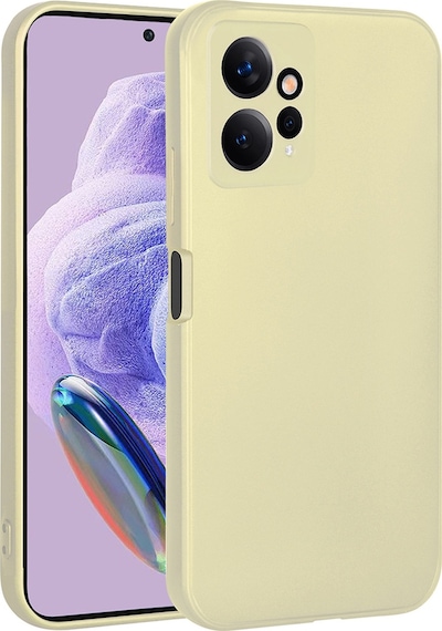 Noktaks - Xiaomi Uyumlu Xiaomi Redmi Note 12 4g - Kılıf Mat Renkli Esnek Premier Silikon Kapak - Gold