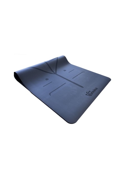 Profesyonel Yoga Matı 5 Mm Pu- Rubber Hiza Serisi Gri Terli Eller De Kaydırmaz Gri
