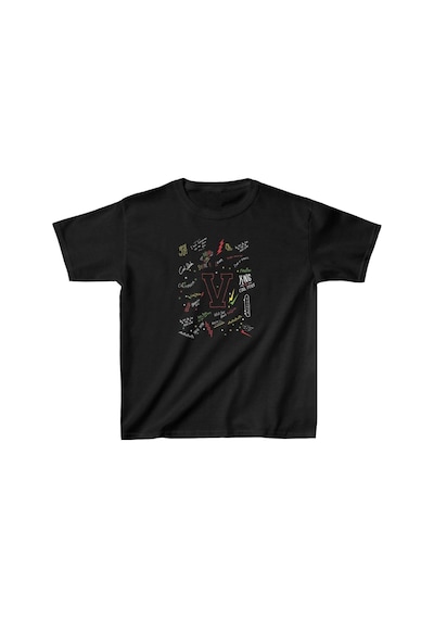 Unisex Çocuk Baskılı T-shirt - Siyah Beyaz