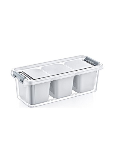 Hobby Life 3 Bölmeli Derin Grand Organizer Kutu 1.8 Litre Plastik Turuncu Diğer