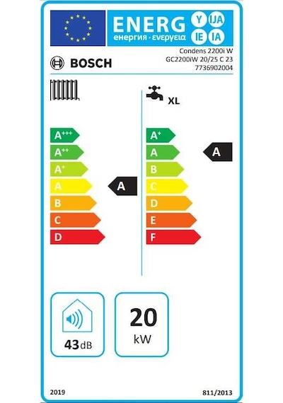 Bosch Condens 2200i W 20/25 kW (17.000 Kcal) Tam Yoğuşmalı Kombi