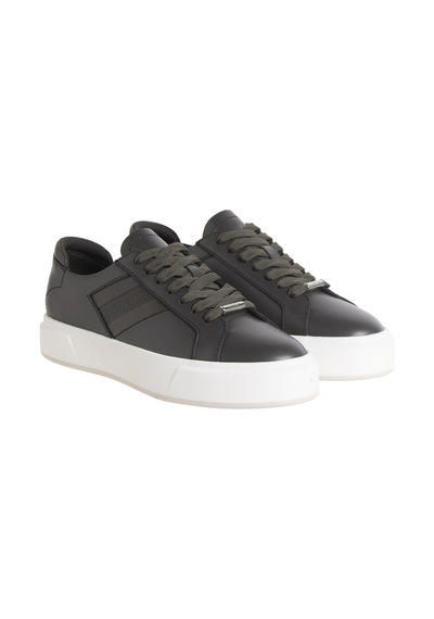 Calvin Klein Basket Cups Lace Up Logo Tape Gri Kadın Günlük Spor Ayakkabı