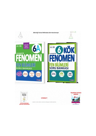 Fenomen 6. Sınıf Fen A Sb + Kök Fen Sb F6-078 2 Kitap Seti
